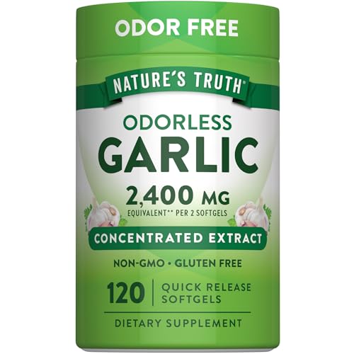 Nature's Truth Odorless Garlic | 120 Softgels | Extract Pills | Non-GMO, Gluten Free Supplement