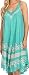 Sakkas Gasha Sleeveless Mid Length Caftan Dress With Embroidery Details And V Neck