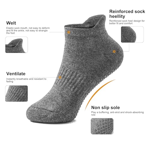 3 Pairs Grip Socks - Soccer & Yoga, Women's Pilates Socks2