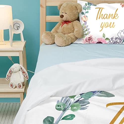 Parure de lit simple avec housse de couette imprimée fleurie抗皺耐洗 - 5