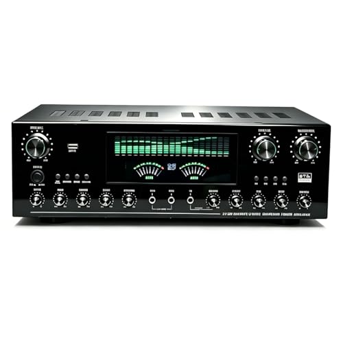Amplificador de audio para altavoces de cine en casa con conectividad óptica y USB 2