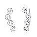 BISAER Paw Ear Crawler 925 Sterling Silver Stud Ear Climber, Cute Cuff Hook Earrings Hypoallergenic Earrings for Women Teens and women Birthday Christmas Day Gifts