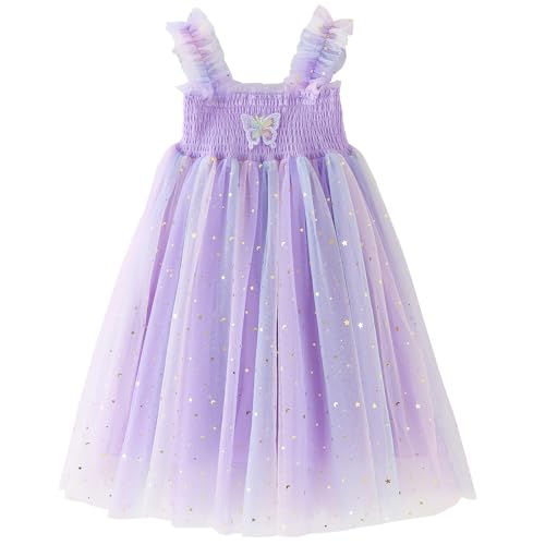 Toddler Girls Tulle Tutu Dress Rainbow Summer Tulle Sequin Dresses Size 12M-6T
