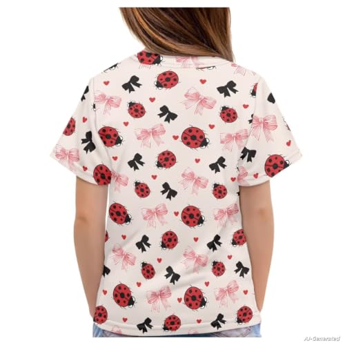 Image of Renewold Kids Novelty T-Shirt for Girls Boys Short Sleeve Crewneck Summer Tee Soft Breathable Graphic Shirt for Age 2-16