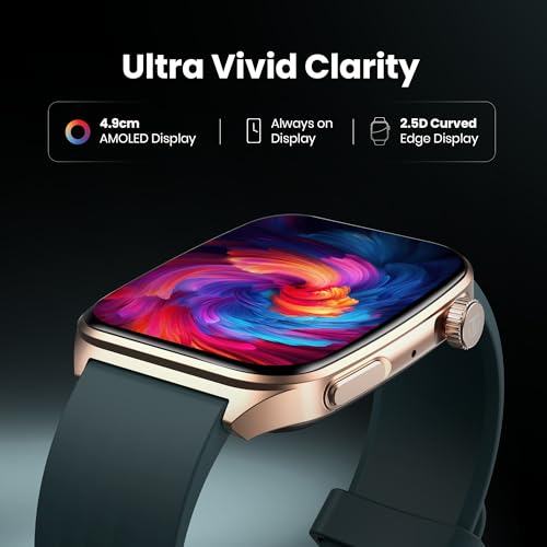 Image of Titan Smart 4.0 Smartwatch with 1.93 inch AMOLED Display, Infinite AI Watch Faces, AI Voice Assistant, Smart Hydration, Multiple Menu Styles, QR Hub, 100+ Multisports, BT Calling, HRM, SpO2 - Teal Green