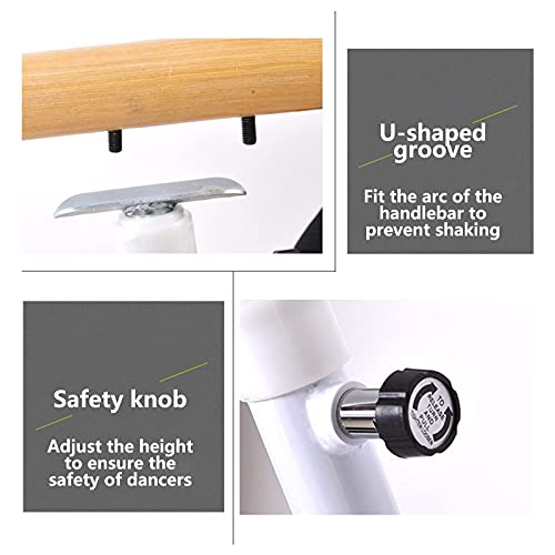 Barre de ballet portable et réglable en hauteur pour studio à domicile