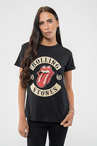 The Rolling Stones T Shirt Sixty Biker Tongue Logo Nouveau Officiel Unisex Noir - Les Beatles, Paul McCartney, John Lennon, RIngo Starr, George Harrison The Rolling Stones T Shirt Sixty Biker Tongue Logo Nouveau Officiel Unisex Noir – Image 6