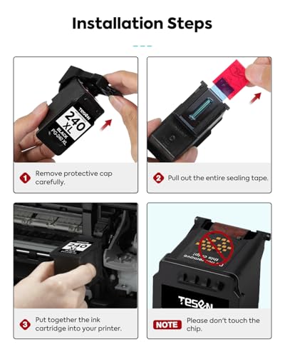 Image of 240XL 241XL Ink Cartridge Compatible for Canon PG-240XL CL-241XL 2 Black | for MG3600 MG3620 MG3520 TS5120 MG2120 MG2220 MG3220 MX372 MX472 Printer Ink Cartridge High Yield Smart Chip 2-Pack