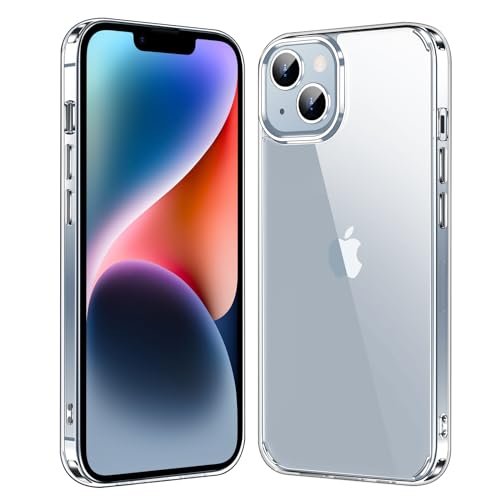 jaroco for iPhone 13 Case 6.1-Inch, Non-Yellowing Shockproof Phone Bumper Cover, Anti-Scratch Clear
