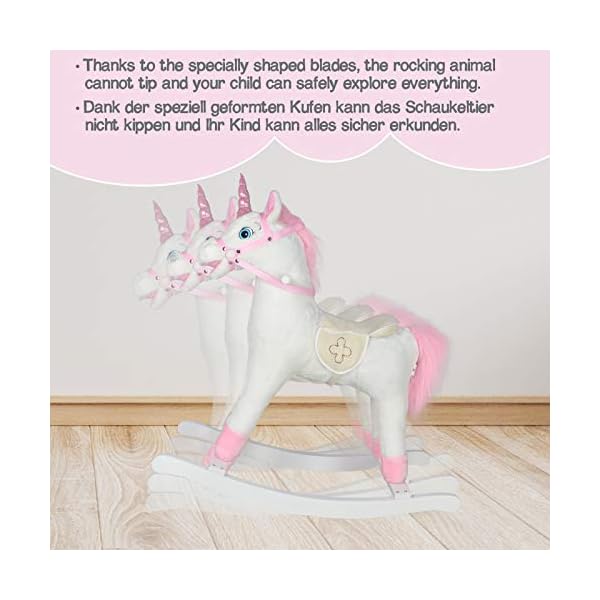 Infantastic® Schaukelpferd - ab 1 Jahr, mit Soundeffekten, Kuschelweich, Holz, Plüsch, für Kinder, Designwahl… – Bild 7