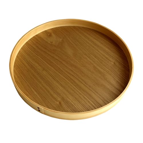 山家漆器店 丸盆 5色 曲げわっぱ 27cm 9寸 トレー トレイ 白木 tray お盆 プレート カフェ ランチョンマット おしゃれ cafe 和食 朝食 ランチ (白木)