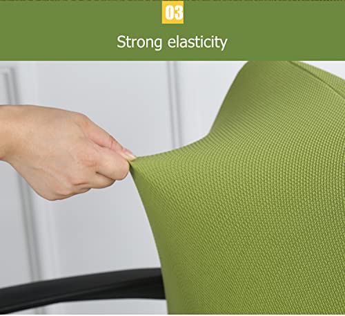 Funda para silla de oficina grande, tejido elástico y lavable café 6
