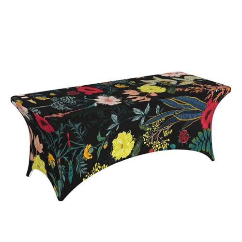 Nappe de table extensible imprimé bohème coloré lavable élasthanne 1m80 - 4