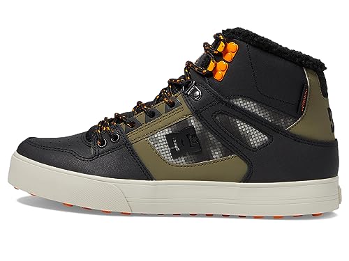 Image of DC Men's Pure High-Top WC WNT Skate Shoe Black /Green Print 10