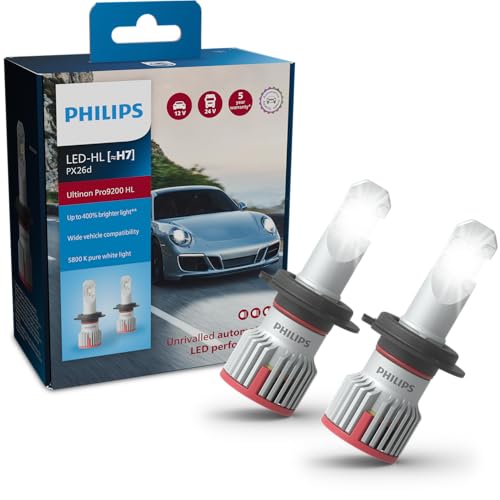 Philips Ultinon Pro9200 LED ampoule de phare automobile (H7), +400%, 5.800K, set...