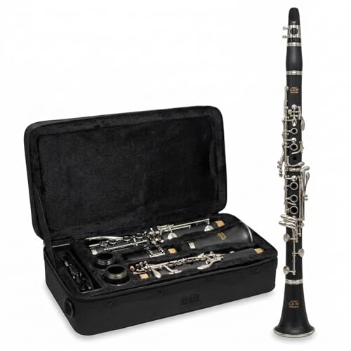 GKW B Flat Clarinet for Beginners – Bb Student & Intermediate Instrument, Clear Sound, Easy Maintenance, Complete Set with Case, Ideal for School Band
