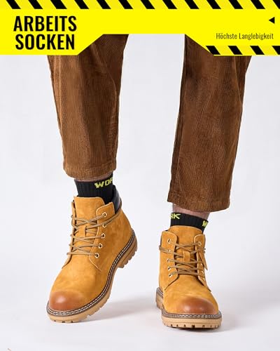 Effeet 10 Paar Kurze Arbeitssocken Herren Quarter Socken, Gepolsterte Verstärkte WORK Socken, Atmungsaktiv Kurzsocken mit Komfortbund, Work Socks 43-46 2