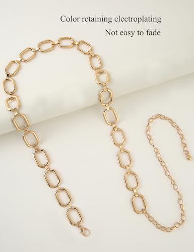 TOPACC Metal Link Chain Belt for Women Waist Chains Chunky Thick Chain Belt for Dresses Jeans4