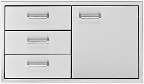 Delta Heat Door 3-Drawer Combo (DHDD363-B), 36-Inch