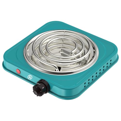 KROWN - Placa Eléctrica Portátil de 1000W, Estufa de Tubo Único en Acero Inoxidable con Control de Temperatura, Ideal para Cocinar en Casa