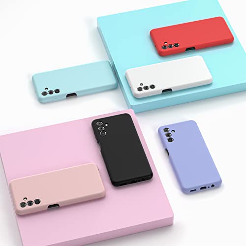 Coque Samsung A13 5G silicone liquide avec doublure douce microfibre