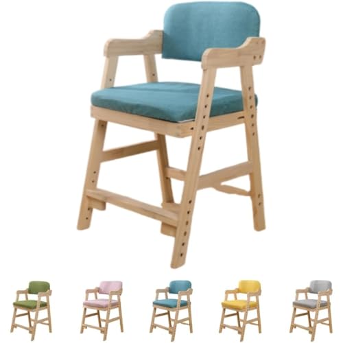 Sailozai 子供用座位姿勢矯正学習リフトチェア 小学校用ダイニングテーブルチェア 調節可能なライティングチェア (ブルー,取り外しや洗濯はできません)