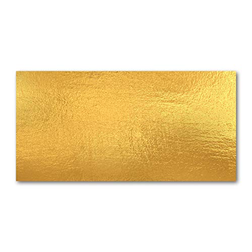 Dosseret en verre trempé Tulup 120x60cm or effet feuille d'or pour finition premium