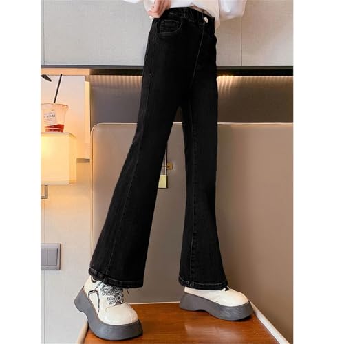 Teen Girls Skinny Bell Bottom Jeans Slim Fit Elastic High Waist Denim Pants Stylish Relaxed Y2k Streetwear Trousers3