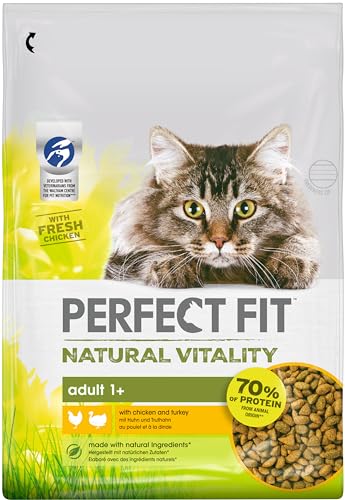 PERFECT FIT™ Katze Beutel Natural Vitality Adult 1+ mit Huhn und Truthahn 3 x 2,4kg – Ansicht 2