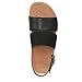 Vionic Women's Rest Morro Comfortable Flat Sandals- Supportive Dressy Sandals Comfort Shoes That Includes a Concealed Orthotic Insole Sizes 5-12 Black Leather Nubuck 8.5 Wide