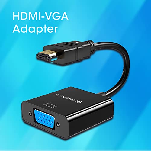 ZEBRONICS HAV01 HDMI to VGA Adapter with Full HD 1080p @ 60Hz Native Resolution, Gold Plated connectors, Plug Play Usage, Strong and Durable Build Quality (Image - 2)