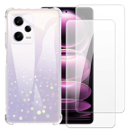 Shantime P[X{2苭KXZbg Xiaomi Redmi Note 12 Pro 5G Ƃ̌݊ ϏՌJo[SʕیXN[veN^[(NA)