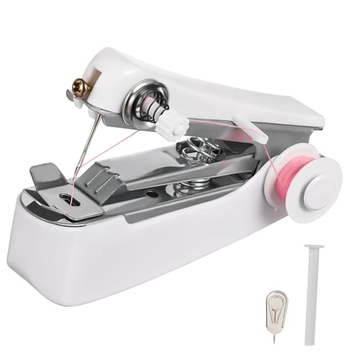 Homoyoyo Mini Máquina de Coser Portátil Manual Blanca Herramienta Ligera y Resistente para Costura Rápida y Reparaciones de Ropa Casa y Viajes Color Aleatorio Color Aleatorio Homoyoyo Mini Máquina de Coser Portátil Manual Blanca Herramienta Ligera y Resistente para Costura Rápida y Reparaciones de Ropa Casa y Viajes Color Aleatorio Color Aleatorio