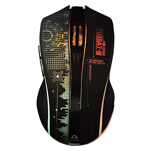 Armaggeddon FOXBAT Bluetooth Gaming Mice, Ironsight Version. High Precision PIXART 3320 Chipset, Macroable™ 5-button and 2-way Click Scroll, 7-colour Lighting with Pulsating EFX.