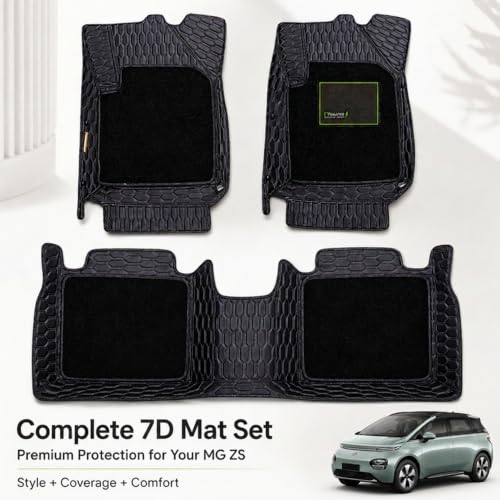 Image of EV MASTER 7D Car Floor Mats for MG ZS Hybrid (2026 Onwards) Complete Set | All Weather | Anti-Slip | Luxury Premium Car Mat | Full Coverage | Custom Fitted Car Foot Mats