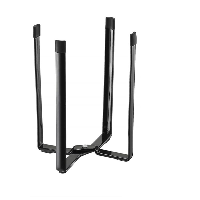 Ruikcoll Escurridor de botellas de metal, plegable, soporte multiusos para cocina, color negro, 1 unidad