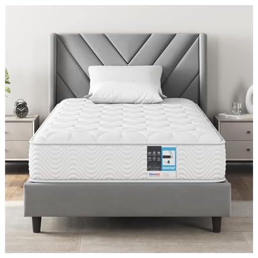 Yaheetech Materasso Singolo 90 x 200 cm Altezza 23 cm a Molle Insacchettate con 7 Zone di Supporto Media Rigidità H3 Traspirante e Ergonomico Spedito Sottovuoto Arrotolato Bianco