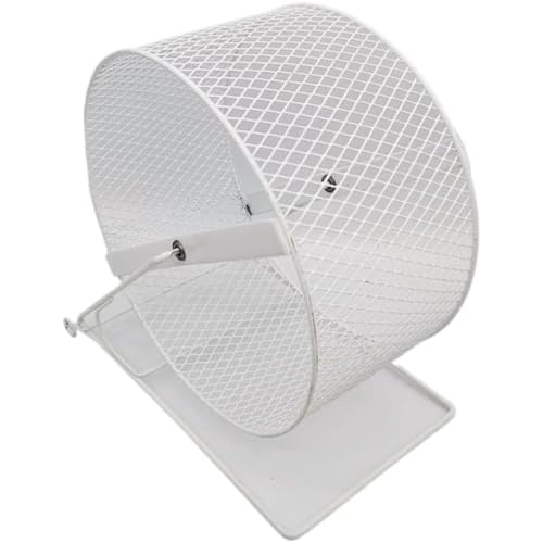 kxptso ミニハリネズミ ハムスタ 小動物ランニングホイールハムスター 回し車壁掛けランニングホイールサイレントスポーツランニングホイール用品 静音回し車 サイレントホイール 夜も静か 安全 丈夫で安全ペット用品 (ホワイト,26CM)