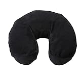 London Linens Pack of 4, Premium Extra Thick 100% Cotton Flannel Massage Tables Face Cradle Covers Cozies Fitted - Includes 4 pcs (Black)