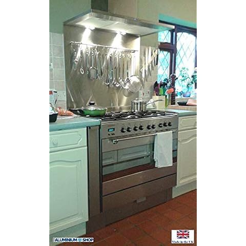 Stainless Steel Brushed 0.9mm Thick Kitchen Splashback (600mm x 900mm) Cover