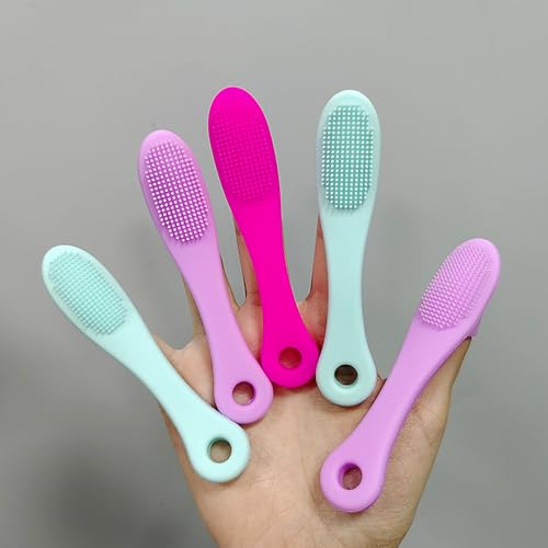 Image of E I F E R Silicone Dog & Cat Finger Toothbrush - Ergonomic, Anti-Slip Design, Gentle Dental Care for Small Breeds, Puppies, & Cats - Pack of 6