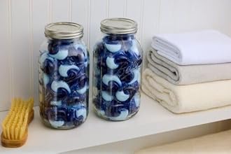 Ball - 64oz Mason Jars with Lids & Bands 6-Pack Half Gallon Mason Jars Clear Glass Jars for Kitchen Storage & Canning for Herbs, Jelly, Jams, and Spices 64 Ounce Wide Mouth Jars with Lid