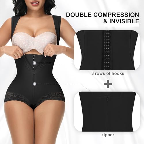 Image of M MYODRESS Fajas Colombianas Moldeadoras Shapewear Tummy Control Full Body Shaper Post Surgery Compression Garment Shaping
