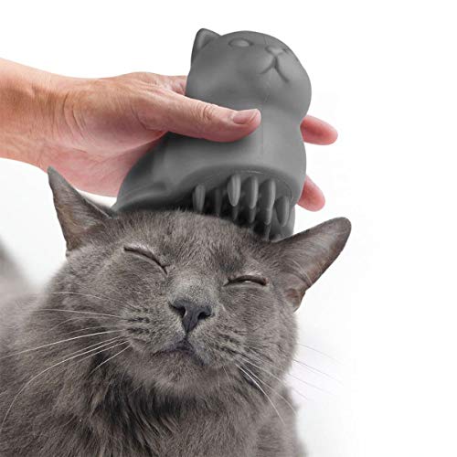 Preisvergleich Produktbild CKB LTD Super weiche Silikon-Katzenbürste von Meow, Haustierbürste mit Ultra weichen Silikonstiften für die Fellpflege Massage Badebürste für Lange und Kurze Kratzer, Entfernung von Haaren Kätzchen