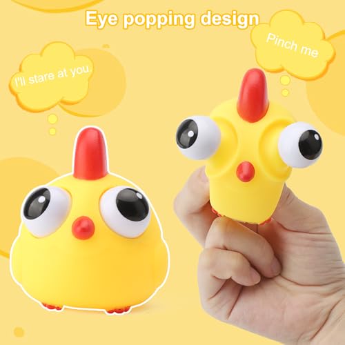 HENGBIRD 5 Stück Tiere Stress Spielzeug Lustig Augen Out Squeeze Spielzeug quetsch Anti Stress Spielzeug Kinder stressball Anti Stress Tier Erwachsene Squishy Toy, Kindergeburtstag gastgeschenke