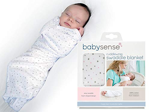 Baby Sense Cuddlewrap Swaddle Blanket/Award-Winning Baby Wrap | Stretchy & Safe 100% Premium Cotton + Breathable Fabrics for Sleep, Body Temperature, Feeding, Calming