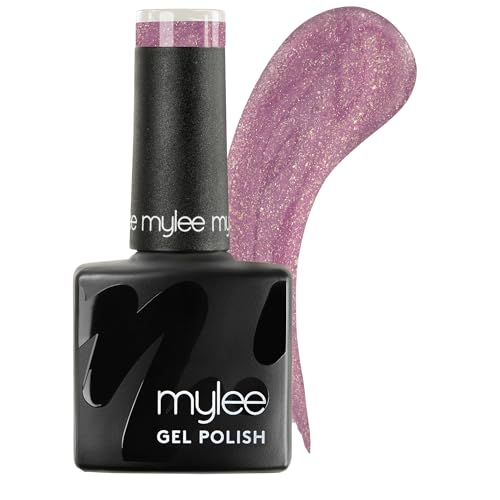Mylee Gel Nail Polish 8ml [Office Fling] - UV/LED Soak-Off Nail Art Manicure Pedicure for Professional Salon & Home Use [Fine Glitter Range] - Long Lasting & Easy to Apply