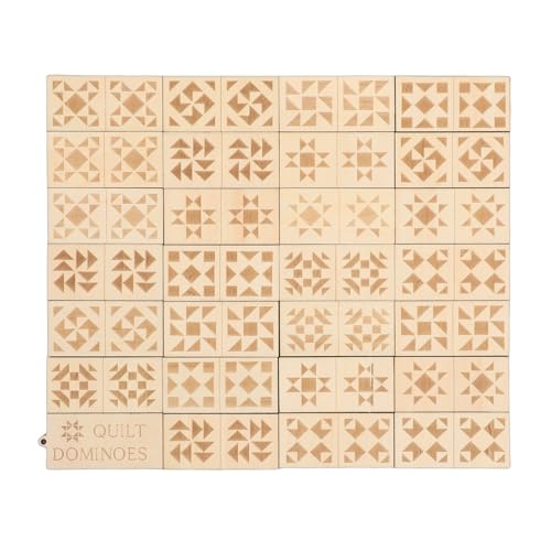 Juego de dominó de madera con 28 piezas grabadas miniatura 5