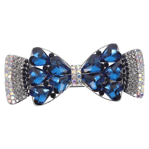 Healeved Rhinestones Hair Barrette for Women Elegant Bow Knot Hair Clip Glitter Spring Hairpin for Parties and Daily Wear Luxury Decorative Styling Tool Non Slip Design