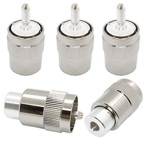 Conector UHF macho PL-259 para cable RG58 pack 5 miniatura 1